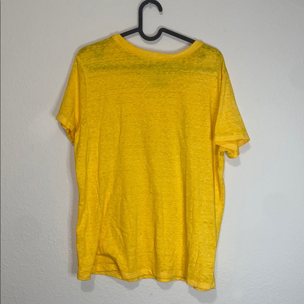 🎱Yellow lightweight “Eggo” waffle short sleeve top! - Picture 3 of 6